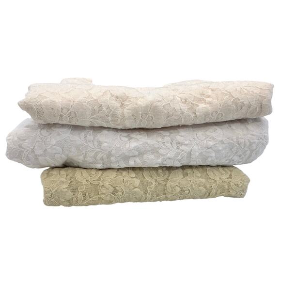 3-Stretch Semi Sheer Sparkle Floral Design Tops by 'Shoulders to Go' Small/Med - Picture 2 of 16